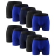 thumbnail image 1 of 10PK Comfort Flex Men Boxer Briefs Assorted Underwear Size S, M, L, XL & XXL, 1 of 9