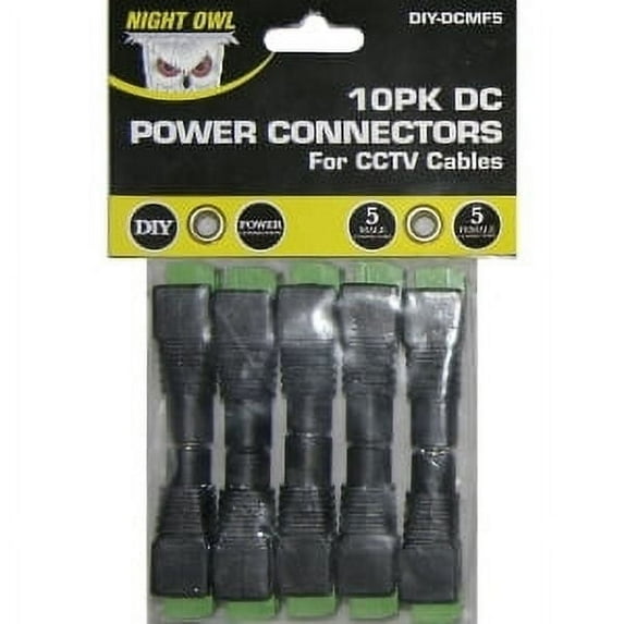 Night Owl 10PK DIY CCTV PWR CONNECTORS DC 5 MALE 5 FEMALE ADAPTERS