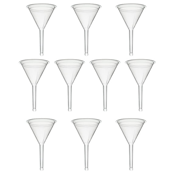 10PK Filter Funnels, 2" - Polyethylene Plastic - Resistant to Acids & Alkalis - Great for Laboratory, Classroom or Home Use - Eisco Labs