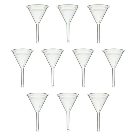 10PK Filter Funnels, 3" - Polyethylene Plastic - Resistant to Acids & Alkalis - Great for Laboratory, Classroom or Home Use - Eisco Labs