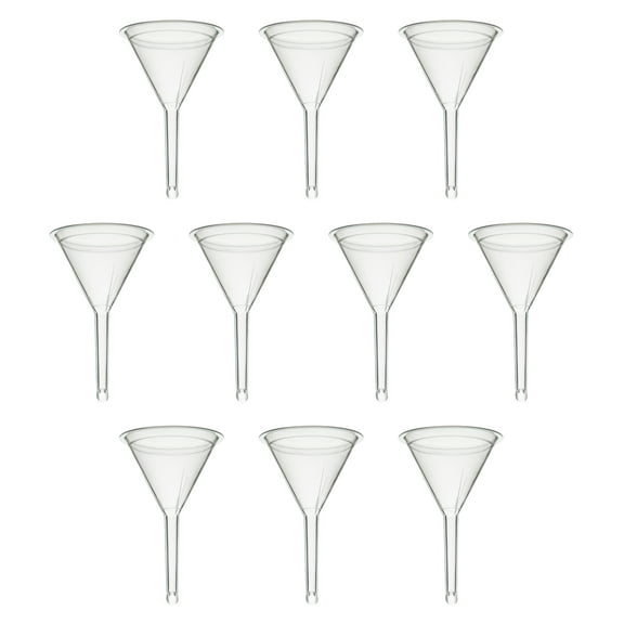 10PK Filter Funnels, 3" - Polyethylene Plastic - Resistant to Acids & Alkalis - Great for Laboratory, Classroom or Home Use - Eisco Labs