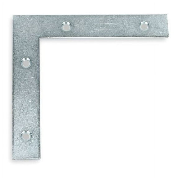 10PK Flat Corner Brace, Steel, 7/8 In W