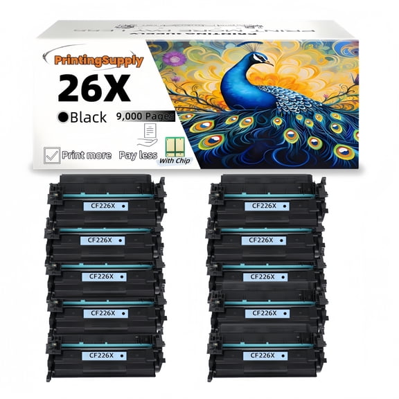CF226X 26X Toner Cartridge Compatible for 26X CF226X 26A CF226A Laserjet Pro M402n M402dw M402dn Pro MFP M426fdw M426fdn M426dw High Yield Printer  (Black 10PACK)