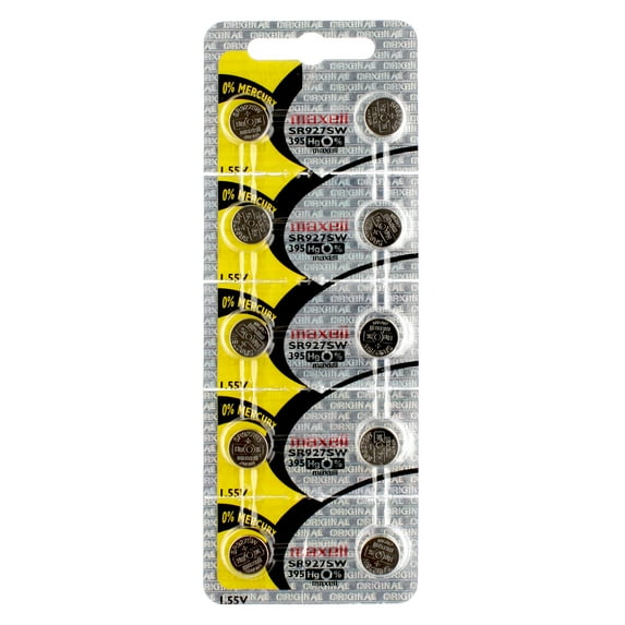10PK Maxell Silver Oxide Watch Battery SR927SW Low Drain Replace 395 GR927