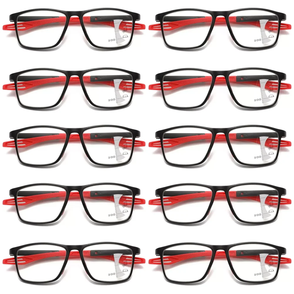 10PK Men Women Multifocus No Line Progressive Reading Glasses Multifocal Readers