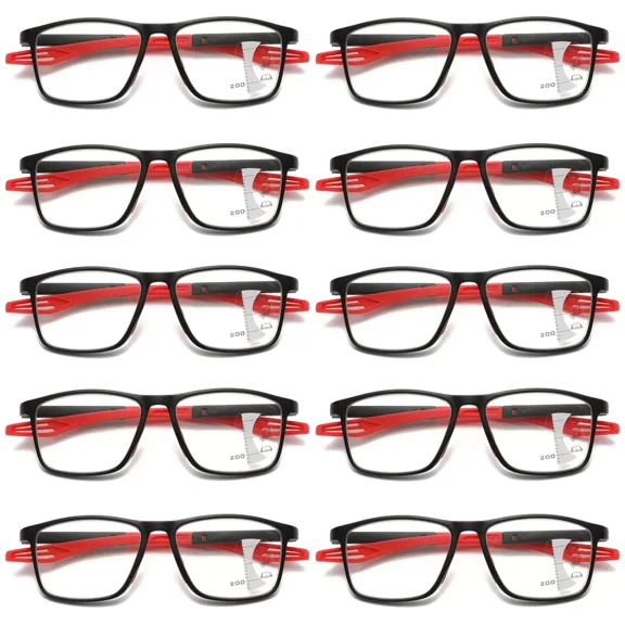 10PK Men Women Multifocus No Line Progressive Reading Glasses Multifocal Readers