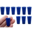 thumbnail image 1 of 10PK Neoprene Stoppers, 1 Hole - ASTM - Size: #0 - 14mm Bottom, 19mm Top, 25mm Length - Suitable for use with Petroleum, Oils & Most Inorganic Acids and Bases - Eisco Labs, 1 of 2