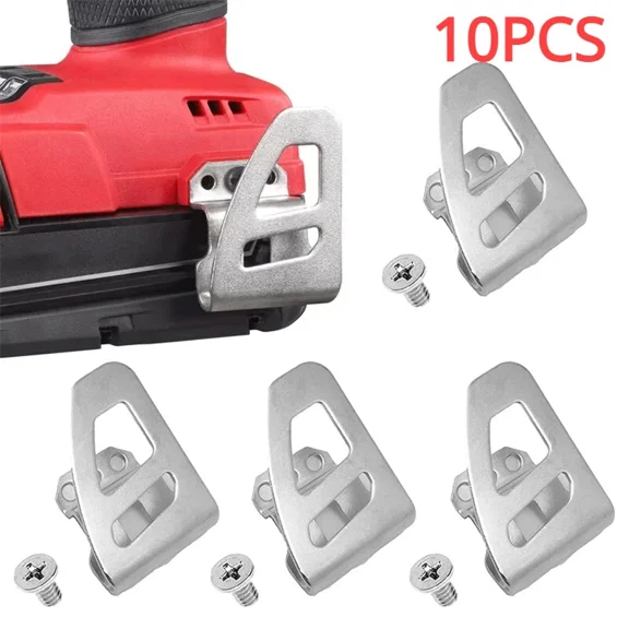 10PK Power Tool Belt Clip Hook Cordless Drill Holder with Screw for Milwaukee
