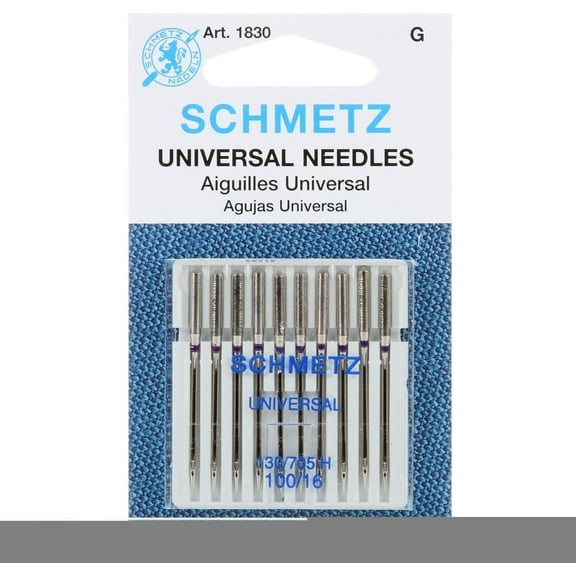 10PK SCHMETZ 15X1 UNIVERSAL SEWING MACHINE NEEDLES - SIZE #100/16