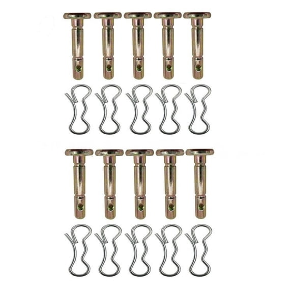 10PK Shear & Cotter Pins for Troy-Bilt & MTD Snowblowers, Replacement Hardware for Auger & Gearbox, Durable Steel Pins, OEM Fit
