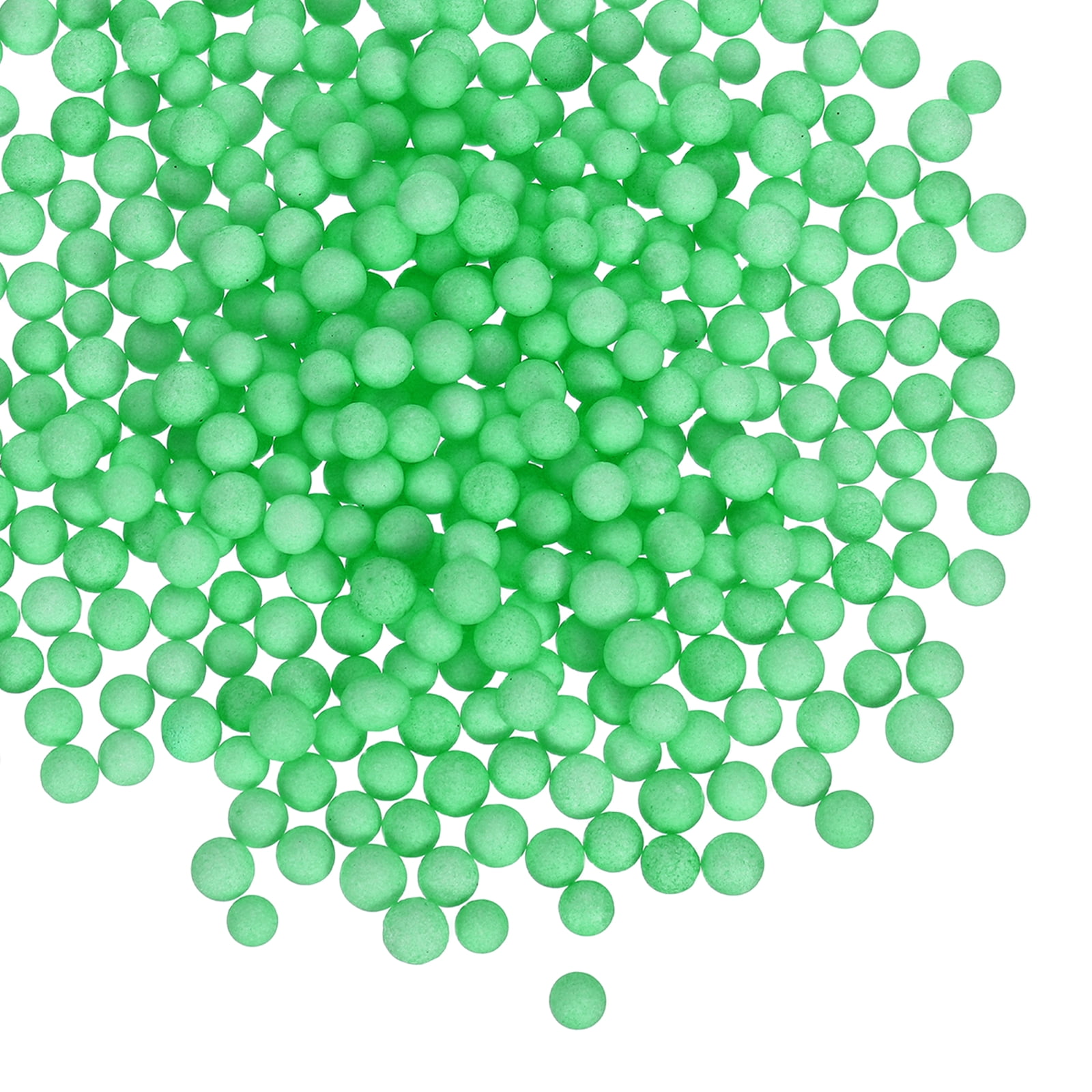 10Pack 0.16"-0.24" Foam Ball, Mini Round Foam Beads Balls for DIY Crafts, Party Decorations, Fillings of Vase Pillow, Emerald Green