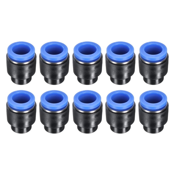 10Pack 1/2"(12mm) Tube OD Push-to-Connect Fittings Plug, Cap Style Pneumatic Blanking Plugs, Leak-Proof Air Push Connectors for Compressed Air Systems