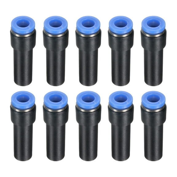 10Pack 1/4" OD x 3/8" OD Push-to-Connect Fittings Plug, Cap Style Pneumatic Blanking Plugs, Leak-Proof Air Push Connectors for Compressed Air Systems