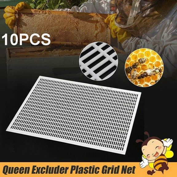 10Pack 10 Frame Plastic Queen Bee Excluder,Trapping Grid Net Beekeeping Tool Kit