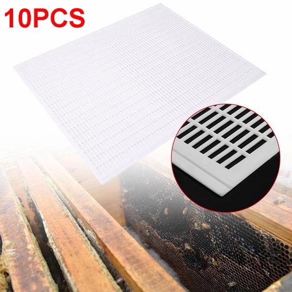 10Pack 10 Frame Plastic Queen Bee Excluder,Trapping Grid Net Beekeeping Tool Kit