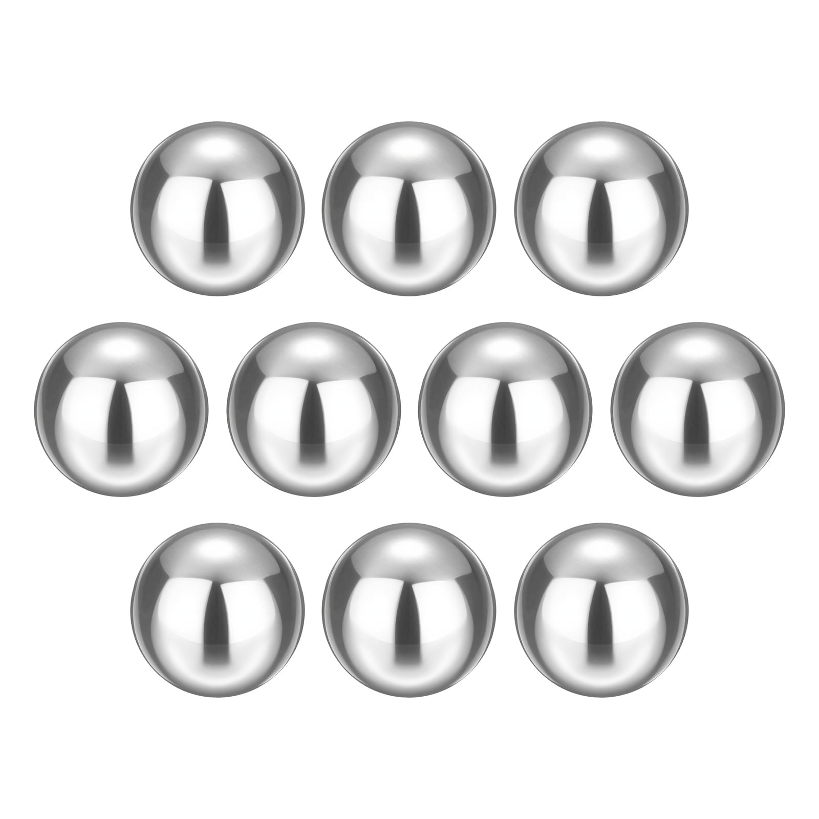 10Pack 20mm Bearing Balls, Solid Carbon Steel G1000 Precision Balls for Bearings Bicycles Casters Automotive Part and DIY (Mirror Polished)