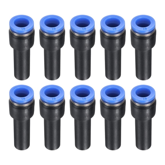 10Pack 3/8" OD x 1/2" OD Push-to-Connect Fittings Plug, Cap Style Pneumatic Blanking Plugs, Leak-Proof Air Push Connectors for Compressed Air Systems
