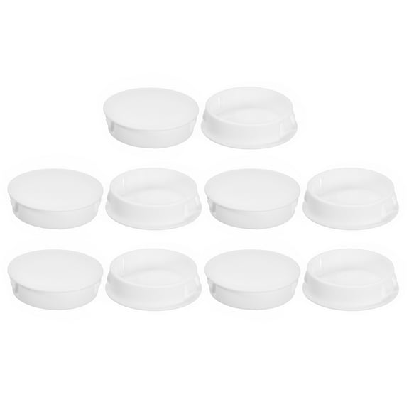 10Pack 38mm/1.5" Plastic Hole Plugs Panel Flush Type Knockout Locking Plugs, White