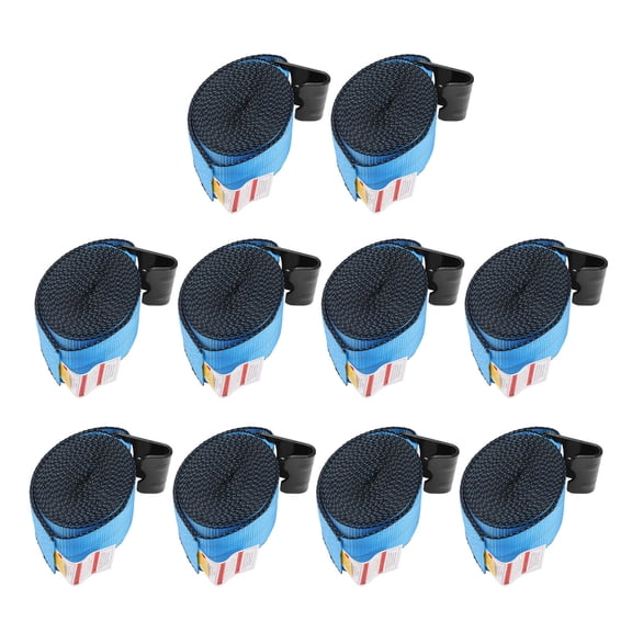 10Pack 4" x 30 Winch Straps W/ Flat Hook Flatbed Truck Trailer Tie Down Binder Red