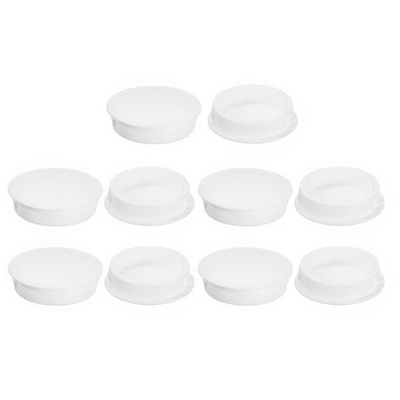 10Pack 40mm/1.57" Plastic Hole Plugs Panel Flush Type Knockout Locking Plugs, White