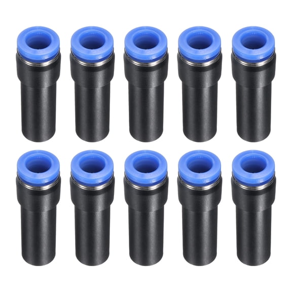 10Pack 5/16" OD x 1/2" OD Push-to-Connect Fittings Plug, Cap Style Pneumatic Blanking Plugs, Leak-Proof Air Push Connectors for Compressed Air Systems