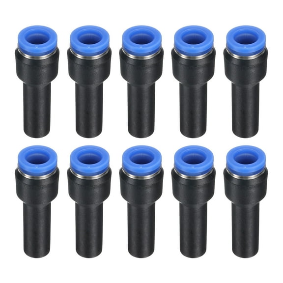 10Pack 5/16" OD x 3/8" OD Push-to-Connect Fittings Plug, Cap Style Pneumatic Blanking Plugs, Leak-Proof Air Push Connectors for Compressed Air Systems
