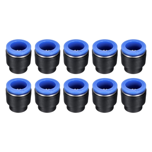 10Pack 5/8"(16mm) Tube OD Push-to-Connect Fittings Plug, Cap Style Pneumatic Blanking Plugs, Leak-Proof Air Push Connectors for Compressed Air Systems