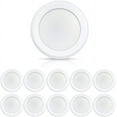 10Pack 6" Dimmable LED Disk Light, 16.5W 5000K Daylight 1000Lm