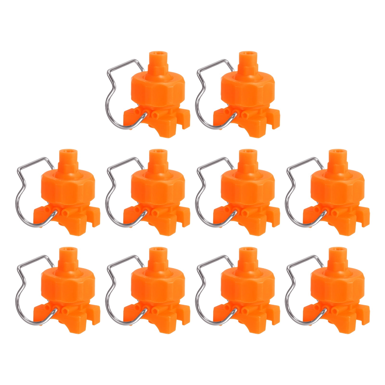 10Pack 65 Degree Spray Nozzle with Clip Fit 25mm/1" Hose, 0.25m³/h