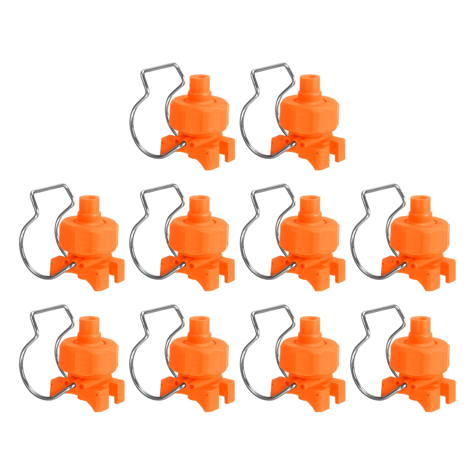 10Pack 65 Degree Spray Nozzle with Clip Fit 40mm/1.6" Hose, 0.25m³/h