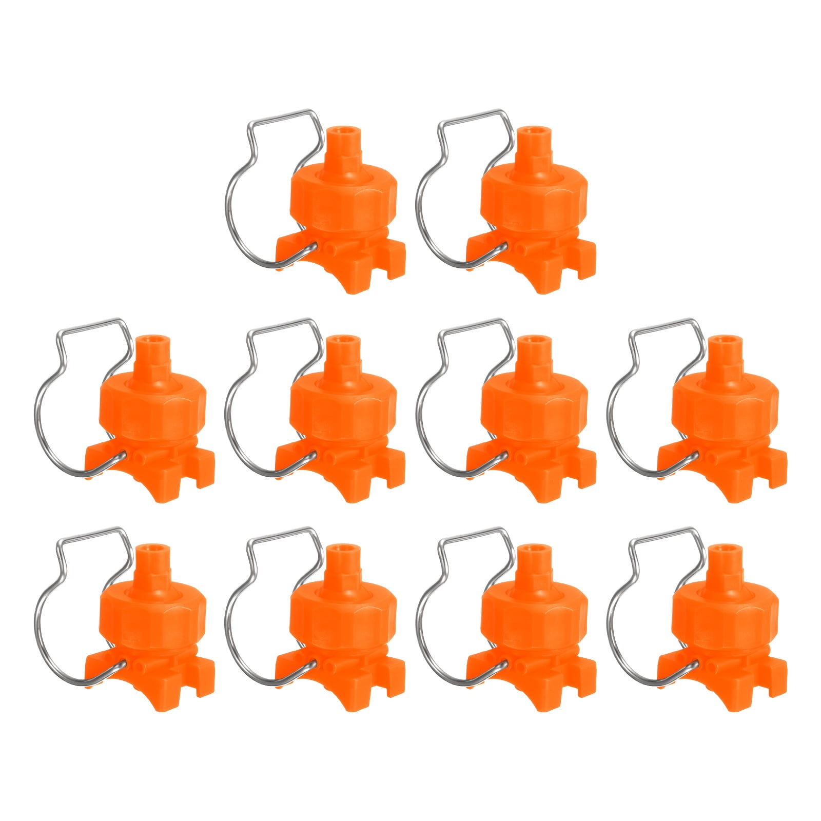 10Pack 65 Degree Spray Nozzle with Clip Fit 40mm/1.6" Hose, 0.56m³/h