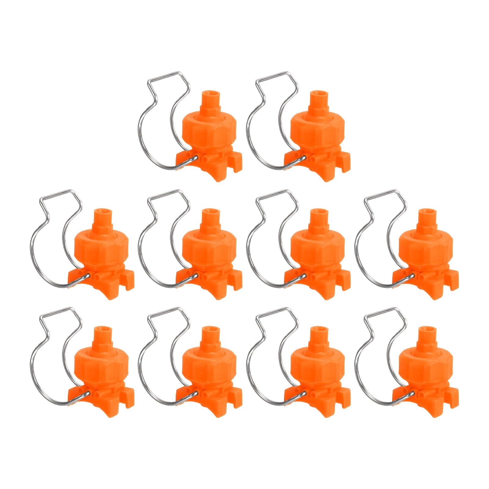 10Pack 65 Degree Spray Nozzle with Clip Fit 50mm/2" Hose, 0.56m³/h