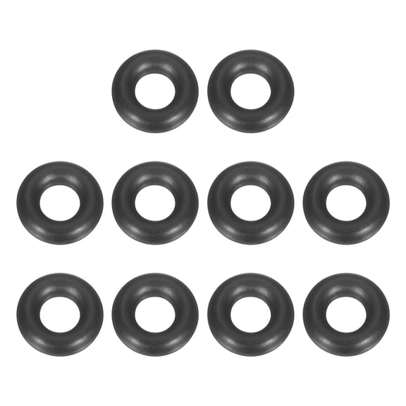 10Pack AS-106 O-rings, EPDM O-Rings 3/16" ID, 15/32" OD, 3/32" Width Rubber Gasket Sealing Washers for Water Pipe Seals Water Connections Sinks (70 Durometer, Black)