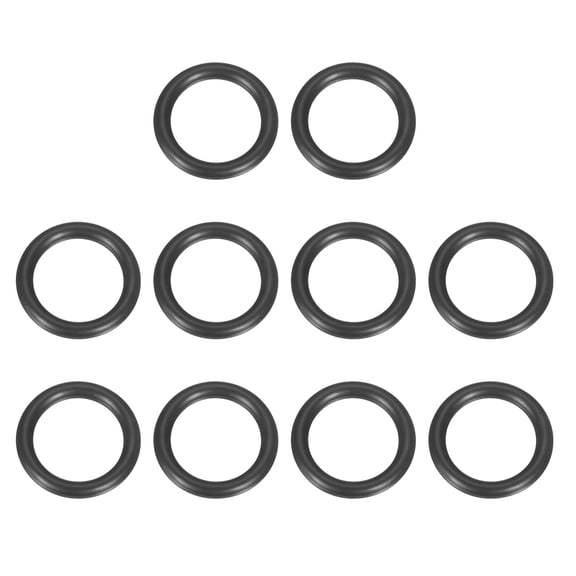 10Pack AS-113 O-rings, EPDM O-Rings 9/16" ID, 1-7/32" OD, 3/32" Width Rubber Gasket Sealing Washers for Water Pipe Seals Water Connections Sinks (70 Durometer, Black)