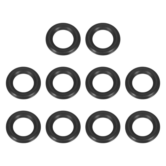 10Pack AS-206 O-rings, EPDM O-Rings 1/2" ID, 1-13/32" OD, 1/8" Width Rubber Gasket Sealing Washers for Water Pipe Seals Water Connections Sinks (70 Durometer, Black)