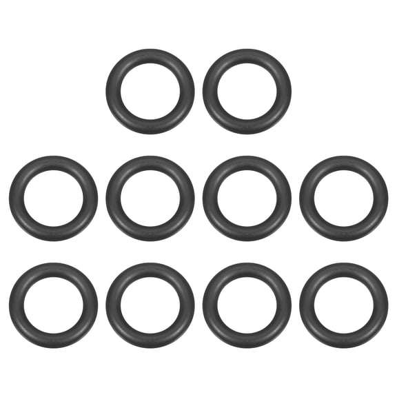 10Pack AS-208 O-rings, EPDM O-Rings 5/8" ID, 1-21/32" OD, 1/8" Width Rubber Gasket Sealing Washers for Water Pipe Seals Water Connections Sinks (70 Durometer, Black)