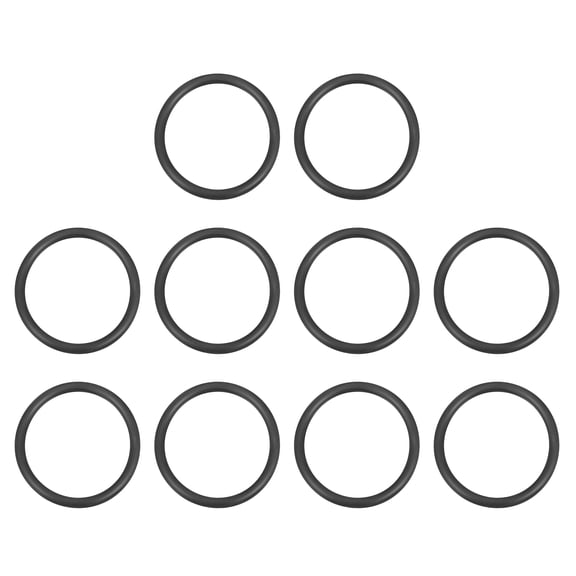 10Pack AS-222 O-rings, EPDM O-Rings 1-1/2" ID, 3-13/32" OD, 1/8" Width Rubber Gasket Sealing Washers for Water Pipe Seals Water Connections Sinks (70 Durometer, Black)
