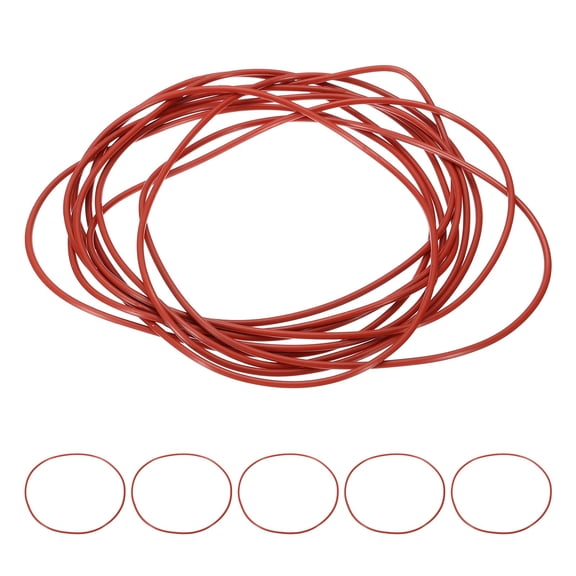 10Pack AS568 AS-047 Silicone O-Ring, 70A Durometer, 4-1/2" ID, 4-5/8" OD, 1/16" Width Sealing Gasket for Automotive Machine Pipe Valves, -40C-200C, Red