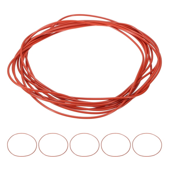 10Pack AS568 AS-048 Silicone O-Ring, 70A Durometer, 4-3/4" ID, 4-7/8" OD, 1/16" Width Sealing Gasket for Automotive Machine Pipe Valves, -40C-200C, Red