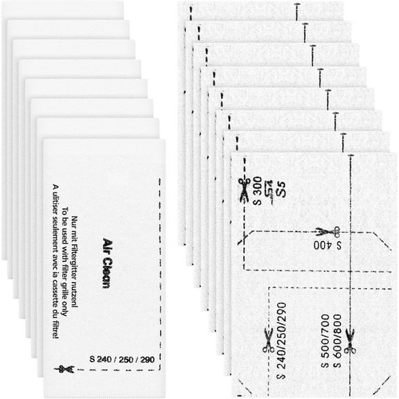 10Pack AirClean Filters & Motor Protection Filters Compatible with Miele Classic C1, Compact C1/C2,Complete C1/C2/C3, and S Series S241,S227,S240,S270,S290,S300i,S400,S500,S700,S2,S4,S5,S6,S8 Vacuums