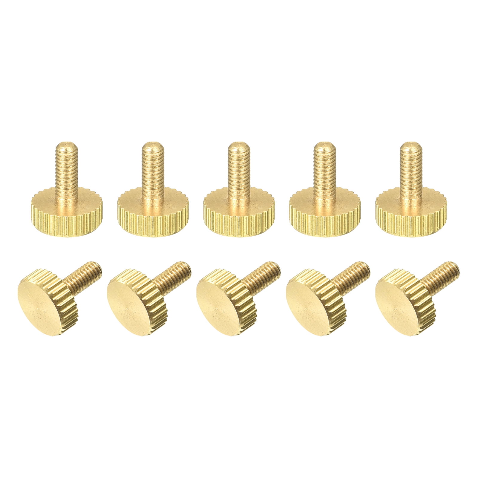 10Pack Brass Knurled Thumb Screws, M3x8mm Flat Grip Bolt Knobs ...