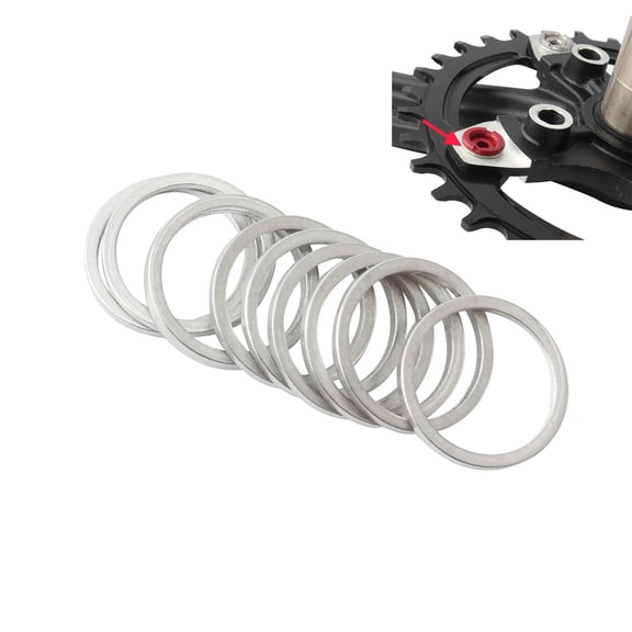 10Pack Chainwheel Spacers Washer Chain Wheel Plate Screw Gasket Chain Fixing Part 12mm Diameter Crankset Gasket for Bike