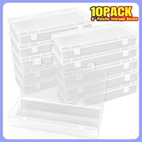 10Pack Clear Jewelry Box Plastic Bead Storage Craft Container Earrings Organizer