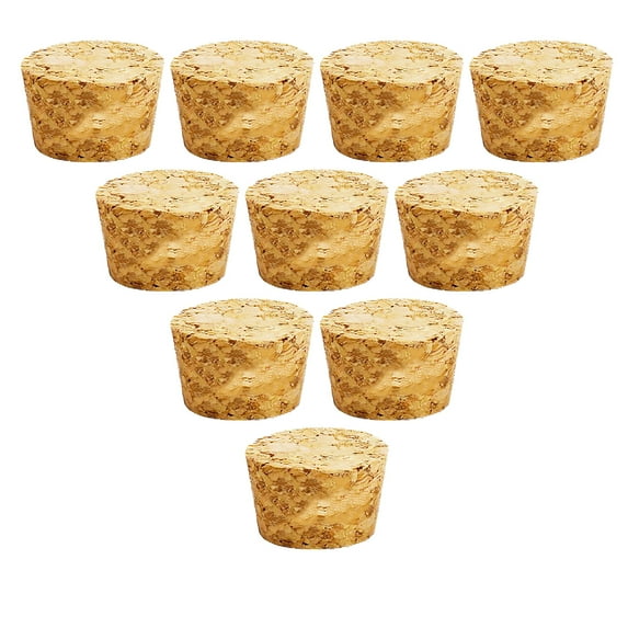 10Pack Cork Stoppers Wine Bottle Cork Stoppers Wooden Tapered Cork Plugs Replacement Assorted Corks for Wine Beer Bottle Crafts 1.30x1.14x0.79inch