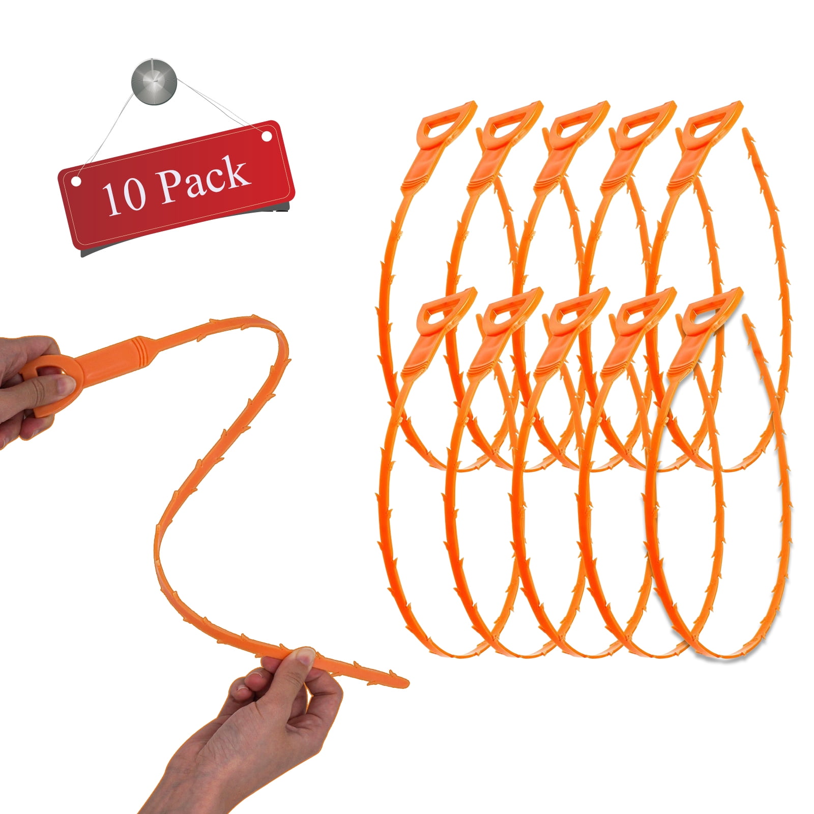10Pack Drain Clog Remover Tool,Snake Drain Cleaner Hair Clog Remover tool for Shower Kitchen Sink Bath Tub Bathroom, Sink Snake Hair Remover