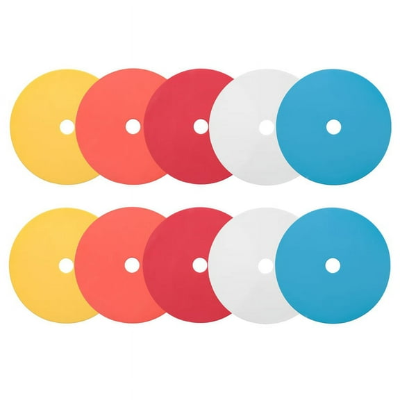 10Pack Flat Disc Markers Non-Slip Spots Markers Football Basketball Sports Speed Agk5124