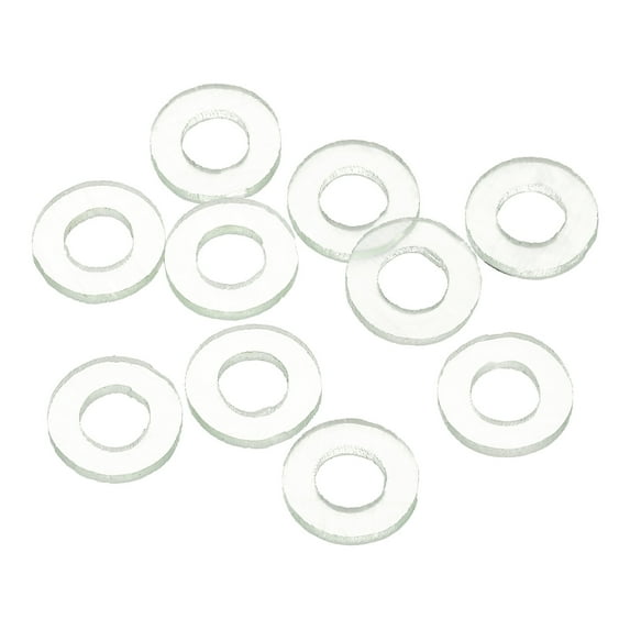 10Pack Flat Washers, 7mm OD 4mm ID 1mm Thick PU Sealing Gasket