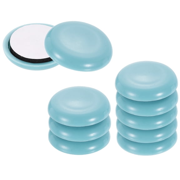 10Pack Furniture Slider, 1-1/8 Inch Round Adhesive Furniture Moving Pad, Sky Blue