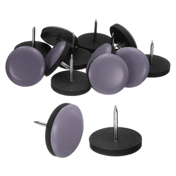 Uxcell 12Pcs Furniture Moving Pad with Nail, 1" Round Furniture Slider, Brown