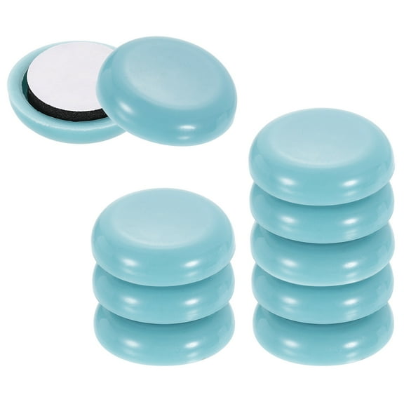 10Pack Furniture Slider, 7/8 Inch Round Adhesive Furniture Moving Pad, Sky Blue